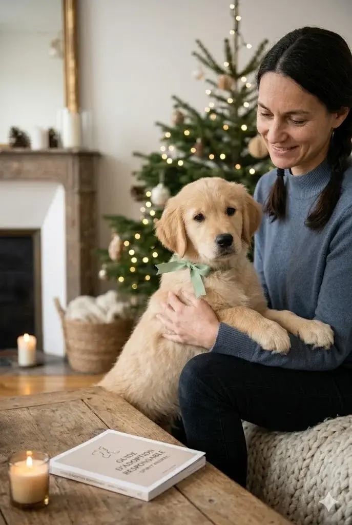Adoption d un chiot a noel famille
