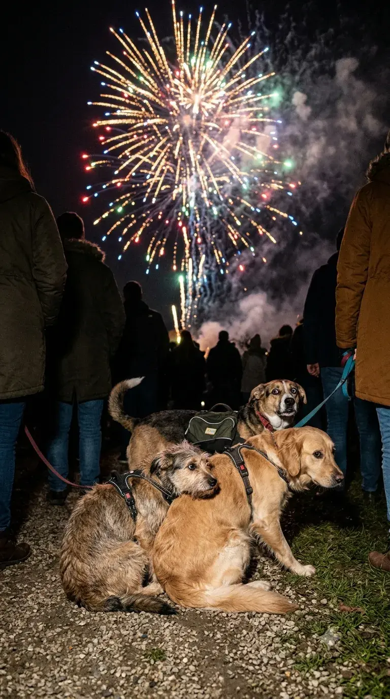 Chien et feux d'artifice : ce qui se passe vraiment