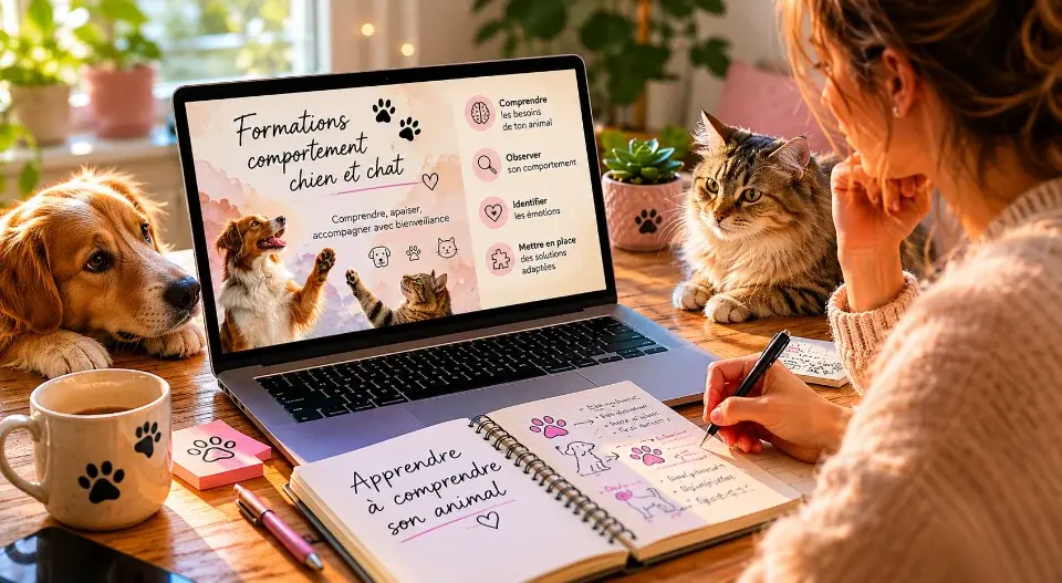 Des formations bienveillantes pour apaiser le comportement de ton chien ou de ton chat