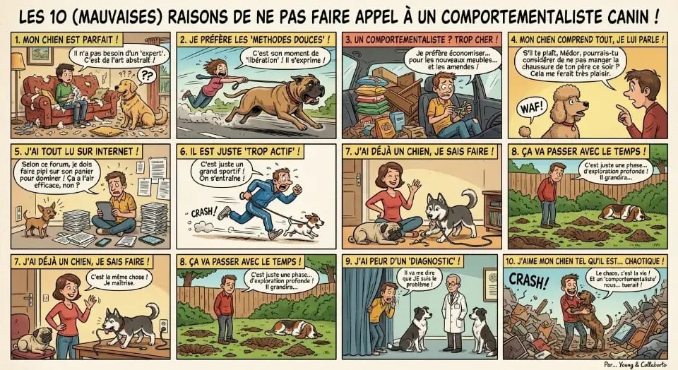 Les 10 mauvaises raisons comportementaliste canin